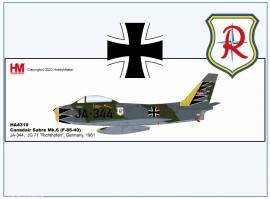   !A HA4319 Canadair Sabre (F-86) Luftwaffe 2./JG-71,1961,Hobbymaster 1:72, NEU 2/2023 - Bild vergrern 