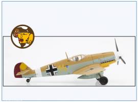 HA8761 Bf-109F-4 3./JG 27 -Gelbe 14-, HaJo Marseille, 1942,Hobbymaster 1:48, NEU III/23 - Bild vergr��ern 