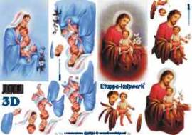 3D Etappen-Bogen-Jesus-Maria mit Kind 4169384 - Bild vergr��ern 