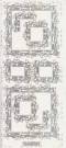 Zier-Sticker-Bogen -Rahmen / Ecken-Bl�tter-transparent-silber-0681trs