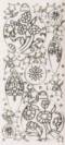 Glitter-Sticker-Bogen-Baumschmuck-Kugeln-transparent/gold-W-2034Gtrg