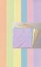 6 x Kartenpapier/Umschl�ge-f�r quadratische Karten-Pastellfarben-gefalzt-13,5x27cm-410730