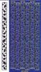 Micro-Glittersticker-R�nder  / Bord�ren / Ilex -blau-gold-7082gblg