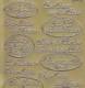 Zier-Sticker-Bogen-verschiedene Schriftz�ge-gold-9997g