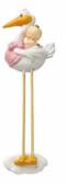 2D-Storch/Baby/Girl-HobbyFun-CREApop-Tisch/Kartendeko-7,5cm hoch-068