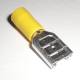 10 Flachsteckh�lsen 9,5x1,2mm GELB f�r Kabel 4,0-6,0mm� Kabelschuhe