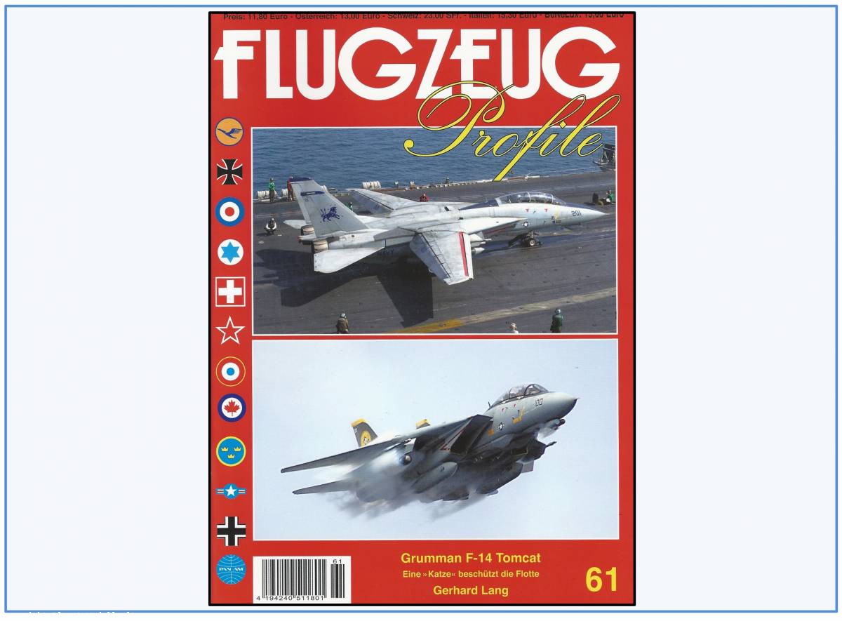 ! FP-61 Grumman F-14 Tomcat, Flugzeug-Profile,NEU 7/2018