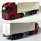 81135 VOLVO FH16 4x2 Zugmaschine, rot, & 3-achs Kofferauflieger, weiss,EMEK 1:25,NEUHEIT