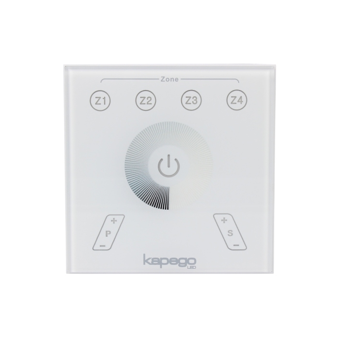 Funk Wand-Touch-Panel 4 Zonen Fernbedienung fr KAPEGO Dimmer/Controller RFsingle Wandsteuerung