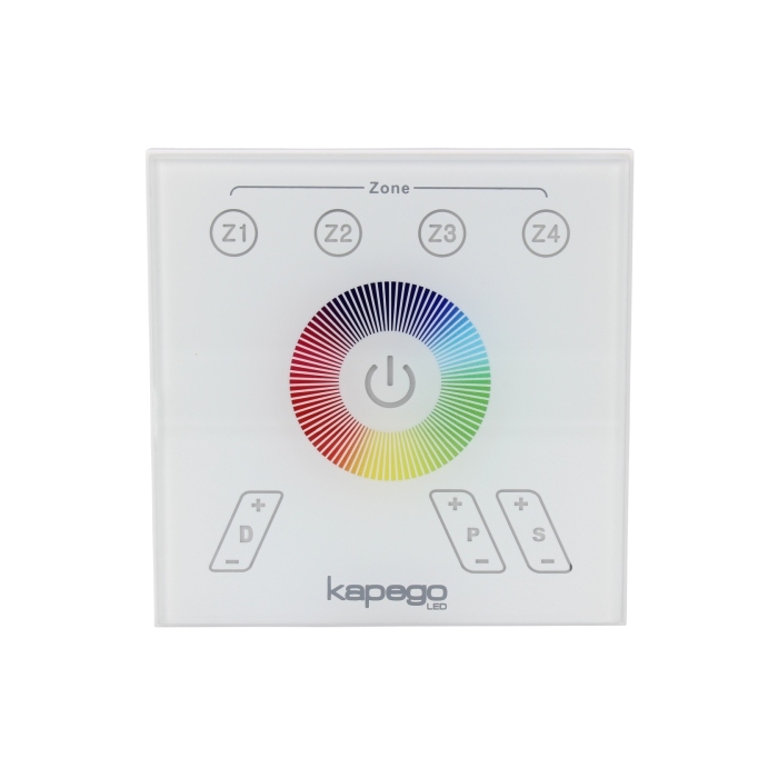RGB Funk Wand-Touch-Panel 843020 4 Zonen Fernbedienung fr KAPEGO Controller RF Color| Wandsteuerung