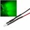 10x 3mm Leds GRÜN mit 25cm Kabel 12...