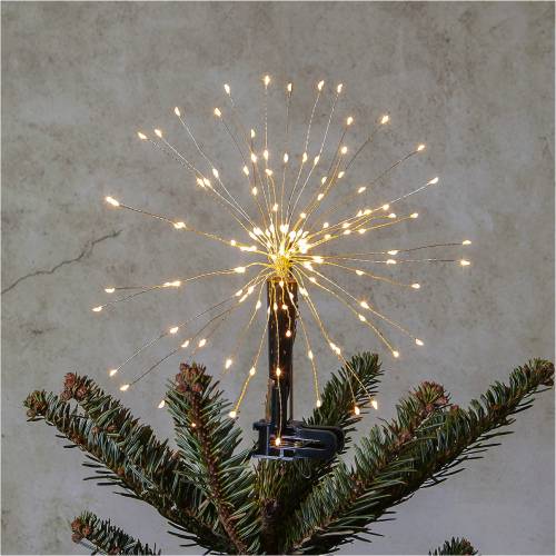 Produktbild von Thüringer Christbaumschmuck Baumspitze 27cm Rot-matt Waffelmuster