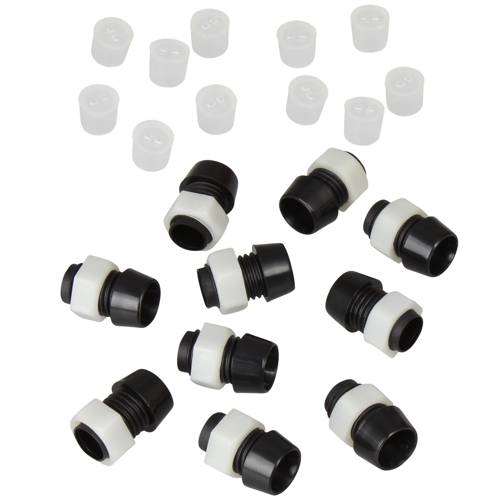 100 Stück Montageringe Für 5mm LEDs – Schwarzer Kunststoff, Für 6,5 Mm Bohrungen, Befestigung Ohne Kleben