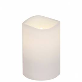 LED Leucht-Kerze -Outdoor WEI�- 11,5x7,5cm f�r Au�en mit Timer / Kunststoff - Bild vergr��ern 