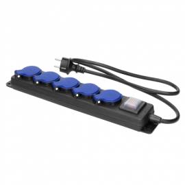 5-fach Outdoor Steckdosenleiste mit Schalter 5m Kabel 230V 16A IP44 Garten-Steckerleiste  - Bild vergr��ern 