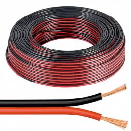 25m flexible Zwillings-Litze 2x0,5mm� ROT-SCHWARZ / Lautsprecher-Kabel - Bild vergr��ern 