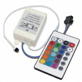 RGB LED Steuergert Controller Steckertyp -A- mit Fernbedienung 12V - Bild vergrern 