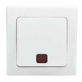 DELPHI Kontroll-Schalter mit L�mpchen wei� mit Rahmen 250V~ 10A UP - Bild vergr��ern 