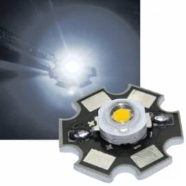 HighPower Led 1 Watt wei auf StarPlatine 5600~6000K 60~70lm 3,0-3,3V 350mA - Bild vergrern 