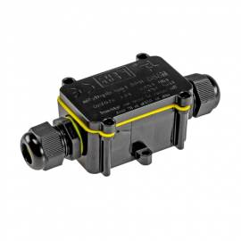 Kabel-Verbindungsdose 2-fach IP66 schwarz f�r Erdkabel Au�en-Bereich outdoor wasserdicht - Bild vergr��ern 