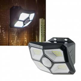  Solar Led Wandleuchte SWL-772 300lm mit Bewegungsmelder, Strahler Fluter - Bild vergr��ern 