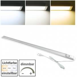 slim Led Unterbauleuchte -CompridoCCT- 90cm 864-934 Lumen 230V 10W Lichtfarbe einstellbar IR Sensor - Bild vergr��ern 