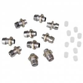 100 Fassungen f�r 3mm Leds in Metall Optik Chrom - Bild vergr��ern 