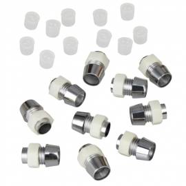 50 Fassungen f�r 5mm Leds in Metall Optik Chrom - Bild vergr��ern 