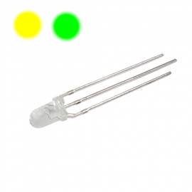 10 St�ck DUO Leds 3mm GELB / GR�N _ 3 Pin Led Bi Color - Bild vergr��ern 