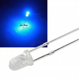 3mm Led blau 8000mcd 30 462~468nm 3,2-3,5V 20mA - Bild vergrern 