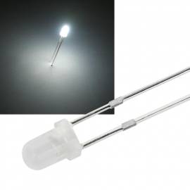 3mm Led DIFFUS wei� 2200mcd 60� ~6500K 3,2-3,4V 20mA - Bild vergr��ern 
