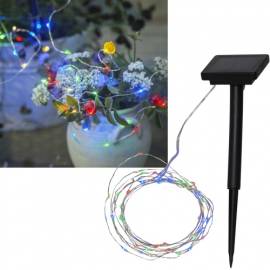 Solar Micro Drahtlichterkette DEW DROP 50 micro LEDs bunt ca. 5 Meter - Bild vergr��ern 