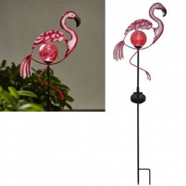 Solar LED Gartenstab-Leuchte -FLAMINGO- 80x21cm Solarleuchte Gartenleuchte Tier - Bild vergr��ern 