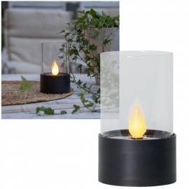  Solar LED Garten Kerze -PULOUN- 13x8cm mit Tag/Nacht-Sensor f�r Au�en Laterne Windlicht - Bild vergr��ern 