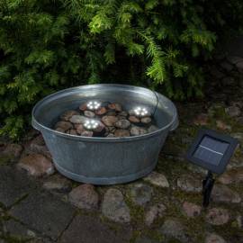 Solar Unter-Wasser-Licht Set mit 3 Spots Garten-Teich Deko-Beleuchtung Tauch-Lampe Springbrunnen - Bild vergr��ern 