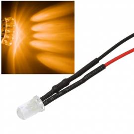 10x 5mm Leds ORANGE mit 25cm Kabel 12 Volt DC / Led fertig verkabelt 12 V, cable wired - Bild vergrern 