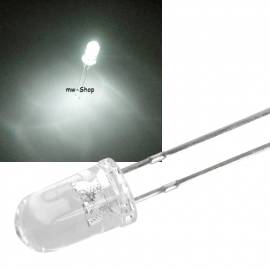 500 Neutral Wei�e LEDs 5mm 14.000 mcd, Led neutral-wei� Leuchtdiode - Bild vergr��ern 