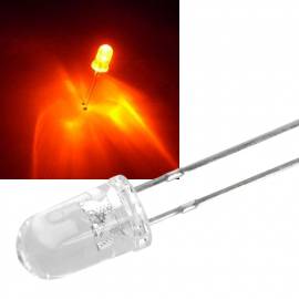 5mm Led orange 11000mcd 18 595~602nm 1,9-2,2V 20mA - Bild vergrern 