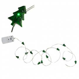 MICRO Led Draht-Lichterkette STRING Tannenbaum 12 SMDs batteriebetrieben / Batterie-Betrieb - Bild vergr��ern 