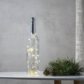 Korken Led Lichterkette -DewDrops- 15 Led 75cm Timer Flaschen-Beleuchtung Flaschendekoration - Bild vergr��ern 