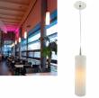große Pendelleuchte COLMENA aus Glas weiß 230V E27 höhenverstellbar Hänge-Lampe DEKO-LIGHT