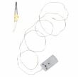 MICRO Led Lichterkette STRING Tropfen Draht silber-farben 12 SMDs batteriebetrieben