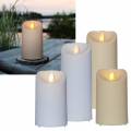 LED Kerze für Außen TWINKLE-Outdoor 17,5x7,5cm bewegte Flamme Timer