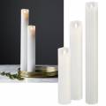 LED Echtwachs-Kerze TWINKLE-long 21/31/41cm hoch TIMER mit bewegter Flamme