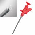 Klemmprüfspitze ROT mit 4mm Buchse / für Messleitung