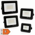   10-100W LED Fluter SLIM 230V Hof Garten Außen-Flutlicht-Strahler flach IP44