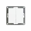 FLAIR Serien-Schalter 1534-803 weiß OHNE Rahmen 250V~ 10A Lichtschalter 2-fach