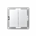 FLAIR Wechsel-Schalter 2-fach 1534-839 weiß OHNE Rahmen 250V~ 10A, 2er Lichtschalter