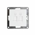 FLAIR Netzwerkdose 2x RJ45 1534-849 weiß OHNE Rahmen Unterputz