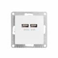 FLAIR USB-Ladedose 2-fach 5V / 3,4A 1534-941 weiß OHNE Rahmen Unterputz